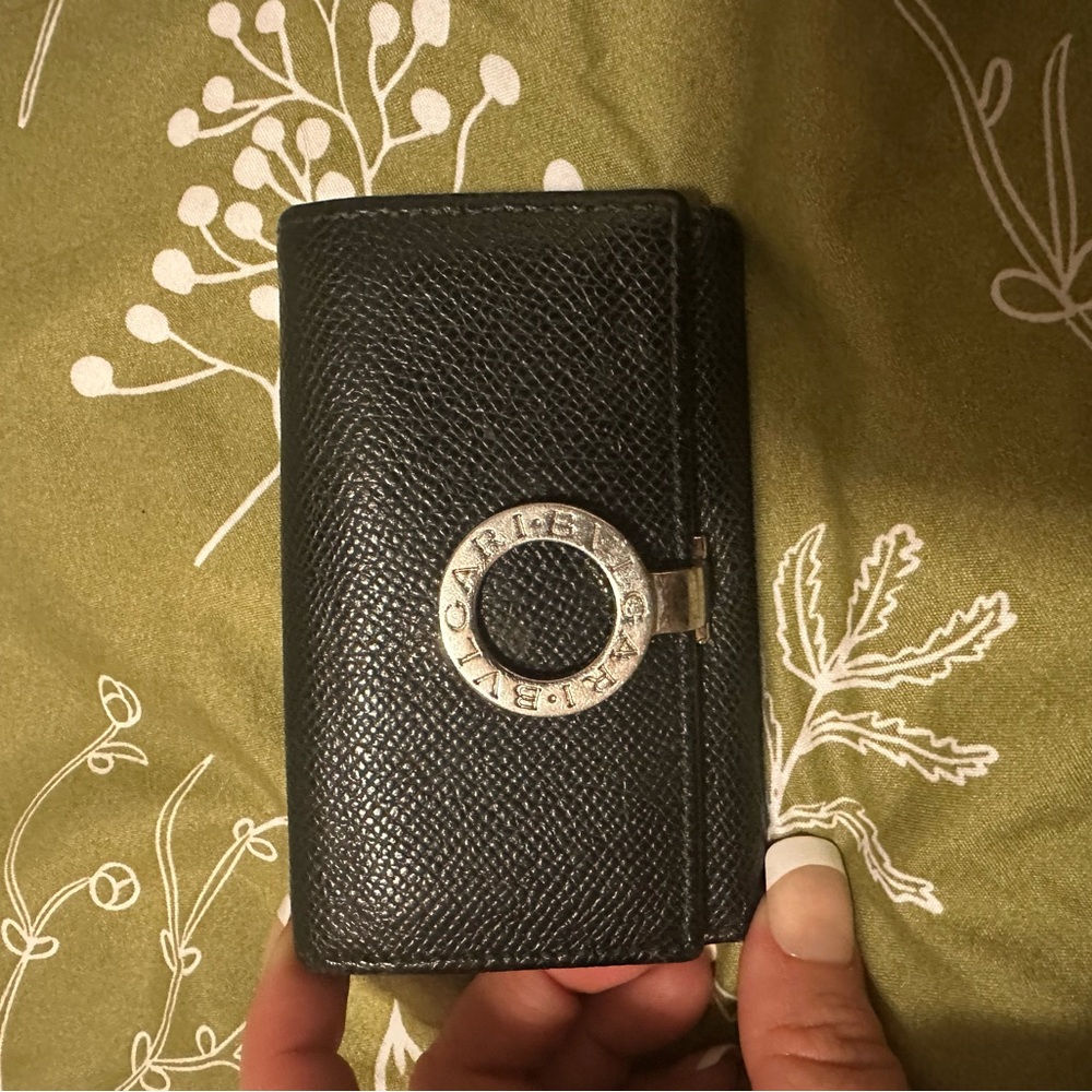 Bulgari Black Leather Key Organizer